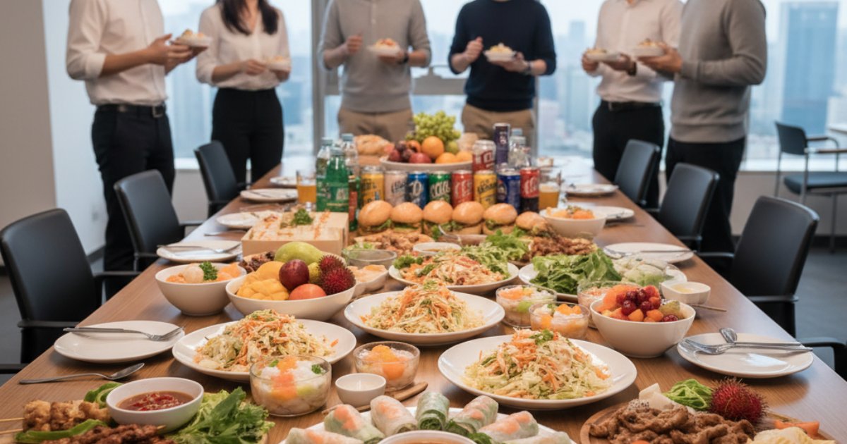 các món ăn liên hoan tại văn phòng