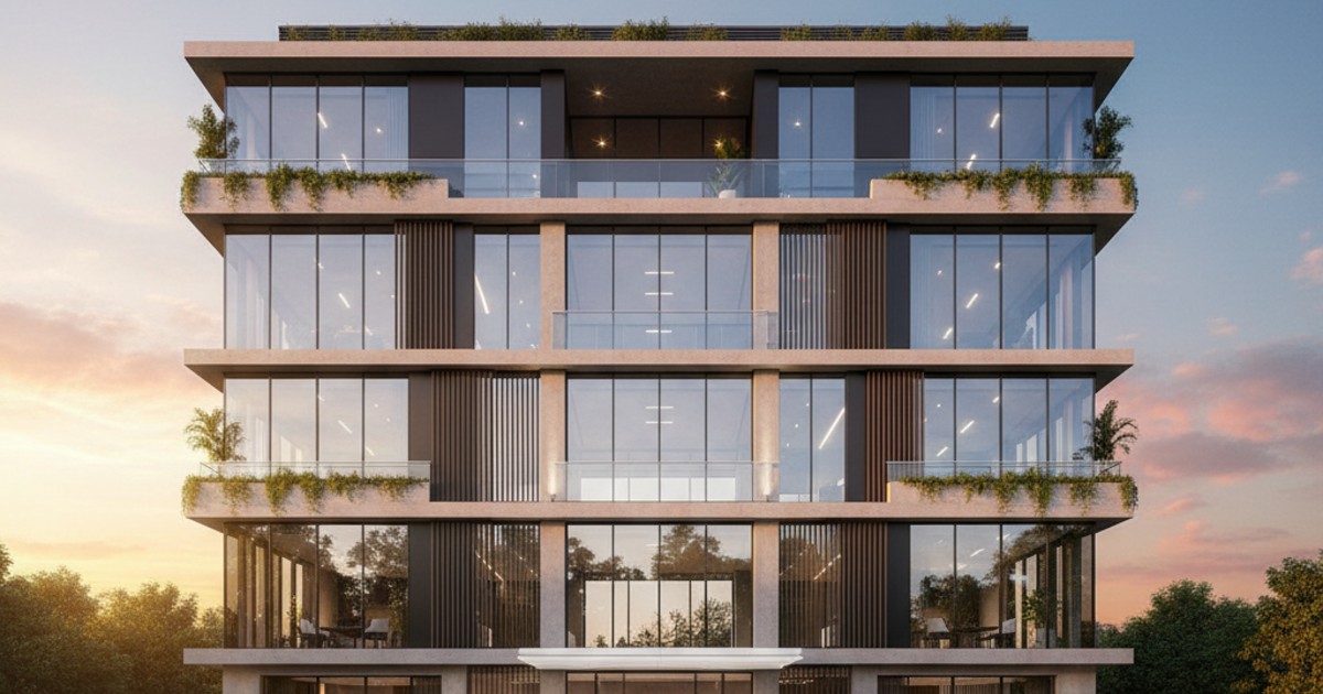 Yếu Tố Cần Lưu Ý Khi Thiết Kế Mẫu Nhà Văn Phòng 4 Tầng