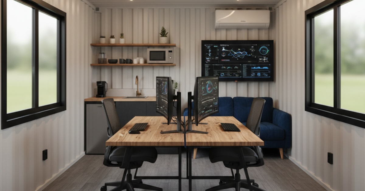 Các tiện nghi cần thiết bên trong container văn phòng 40 feet