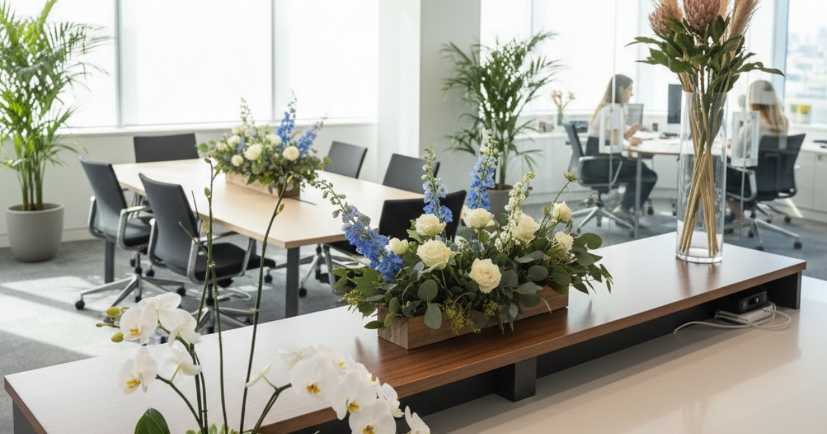 Cách lựa chọn hoa trang trí văn phòng phù hợp với từng vị trí