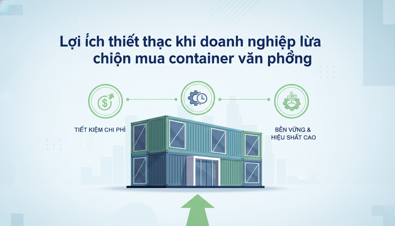 Lợi ích thiết thực khi doanh nghiệp lựa chọn mua container văn phòng