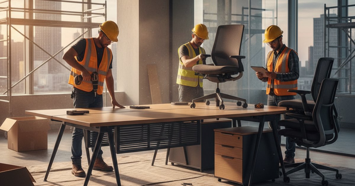 Những lưu ý quan trọng khi thực hiện thi công bàn ghế văn phòng