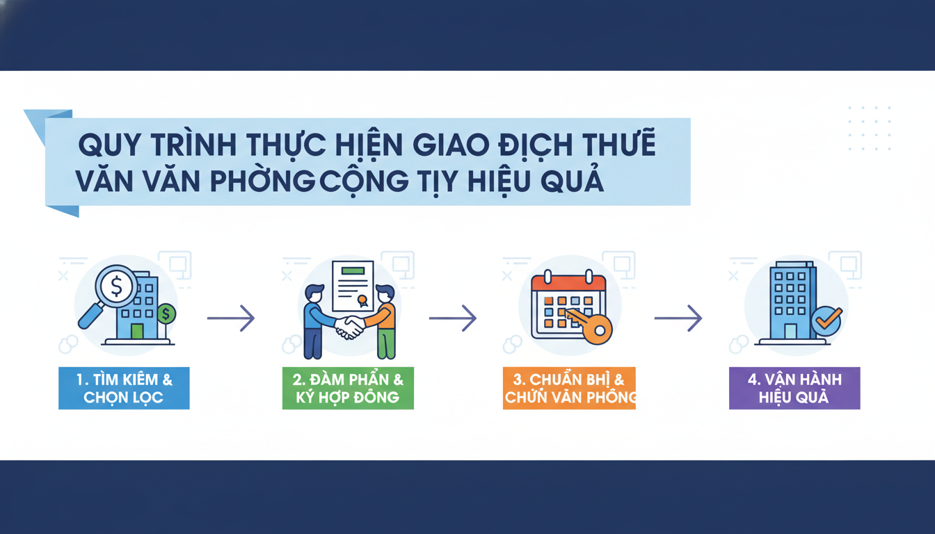Quy trình thực hiện giao dịch thuê văn phòng công ty hiệu quả