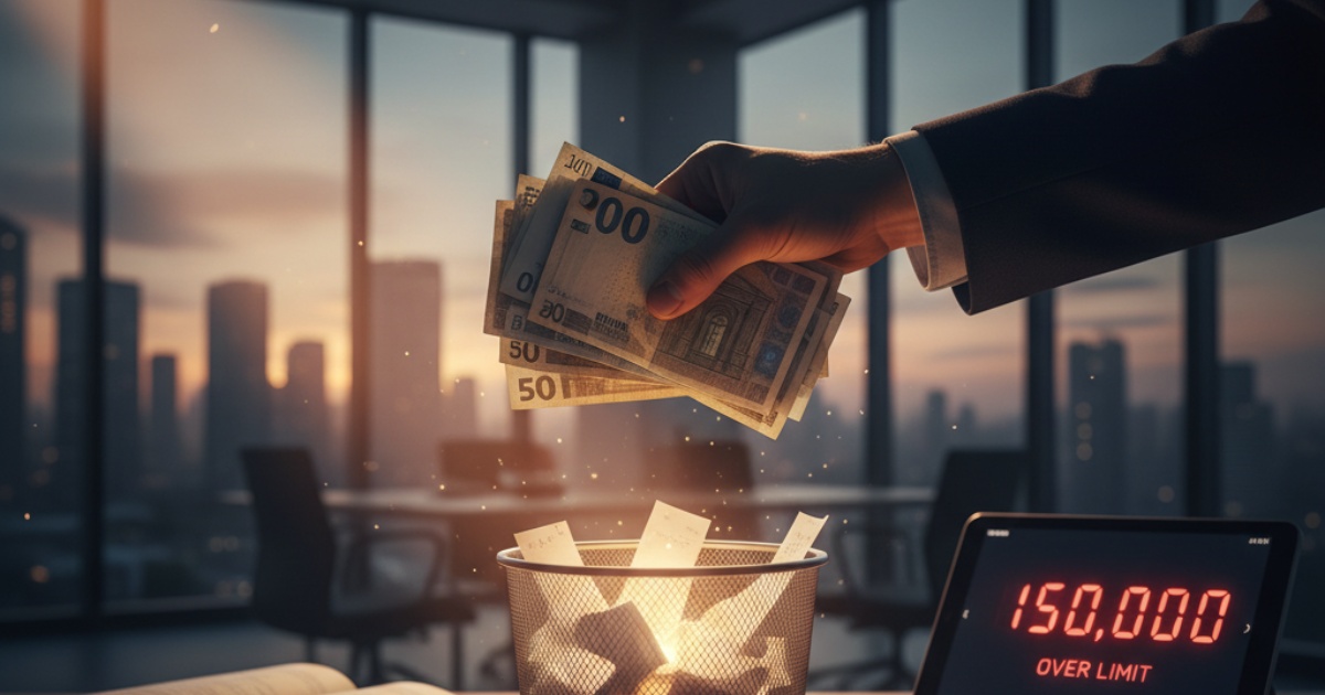 Rủi ro khi chi tiền mặt trả tiền thuê văn phòng vượt hạn mức