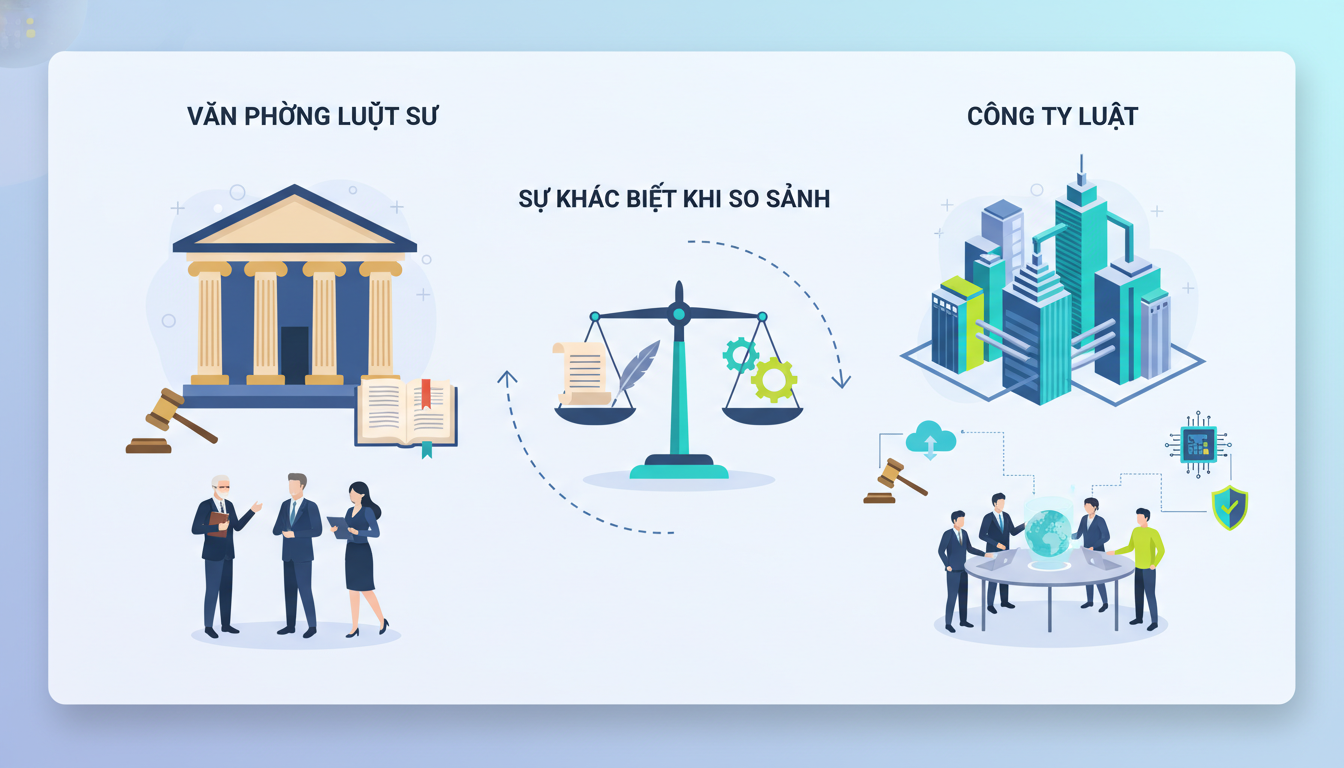 Sự khác biệt khi so sánh văn phòng luật sư và công ty luật