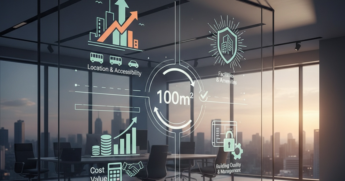 Tiêu chí lựa chọn tòa nhà phù hợp để thuê văn phòng 100m2