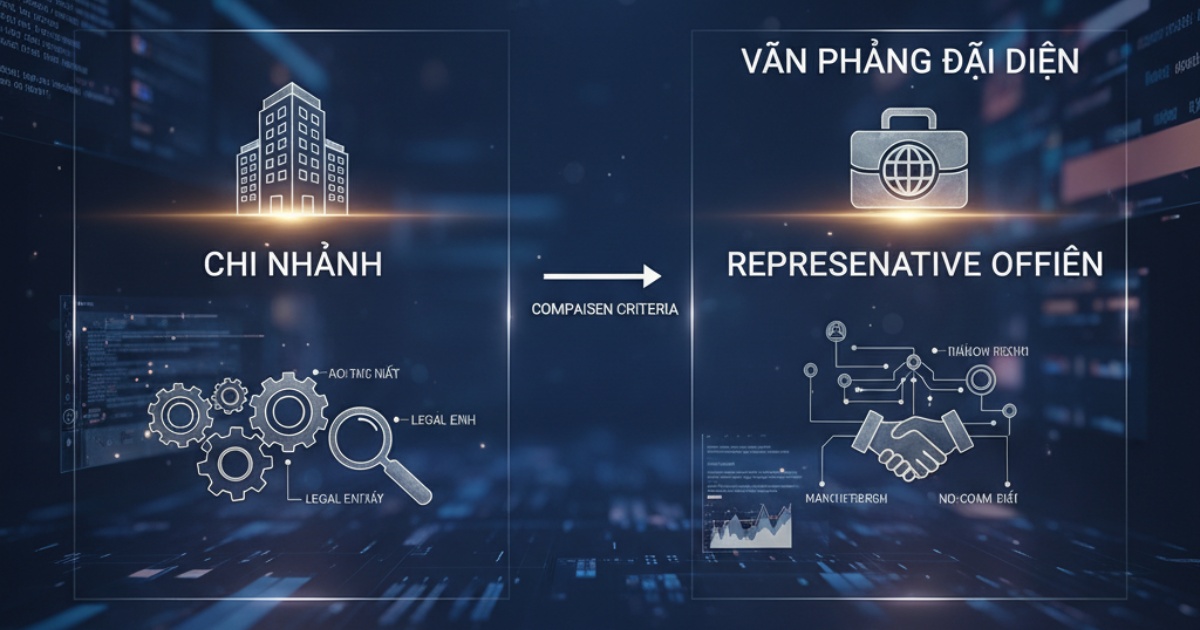Tiêu chí so sánh chi nhánh và văn phòng đại diện chi tiết