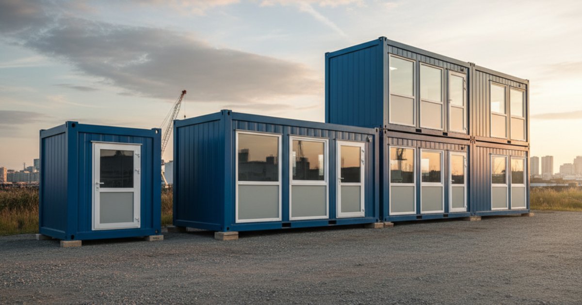 Tổng quan về các loại kích thước container văn phòng cơ bản