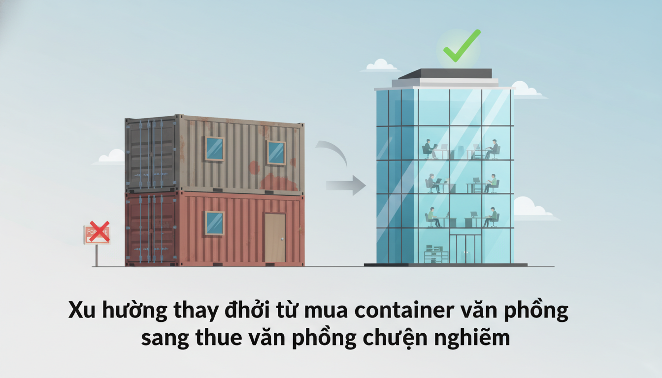 Xu hướng thay đổi từ mua container văn phòng sang thuê văn phòng chuyên nghiệp