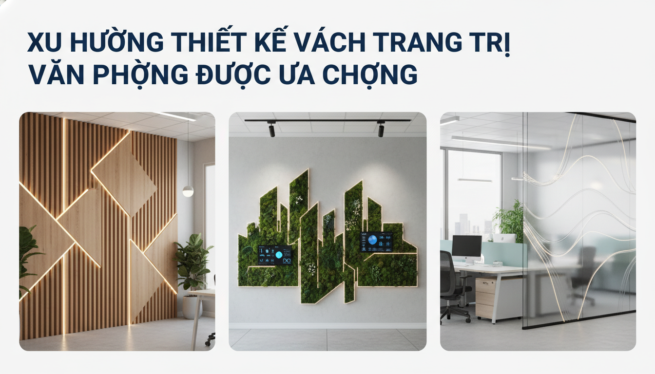 Xu hướng thiết kế vách trang trí văn phòng được ưa chuộng