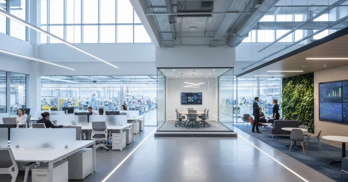 Các tiêu chuẩn thiết kế văn phòng nhà máy hiện đại