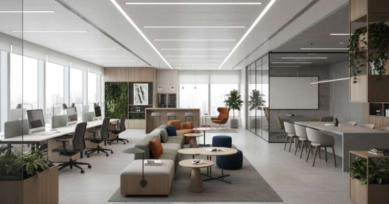 thiết kế văn phòng 90m2