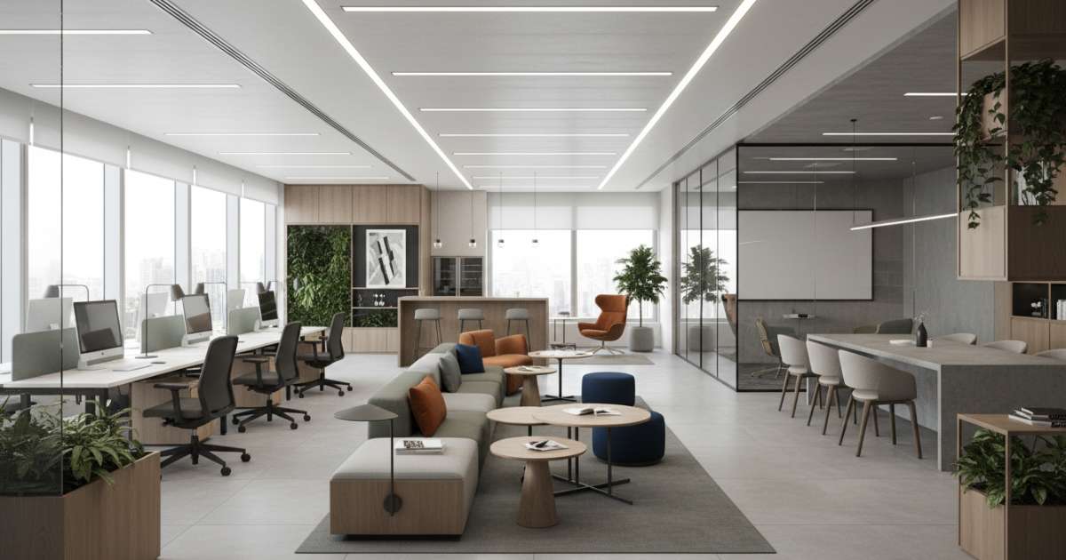 thiết kế văn phòng 90m2